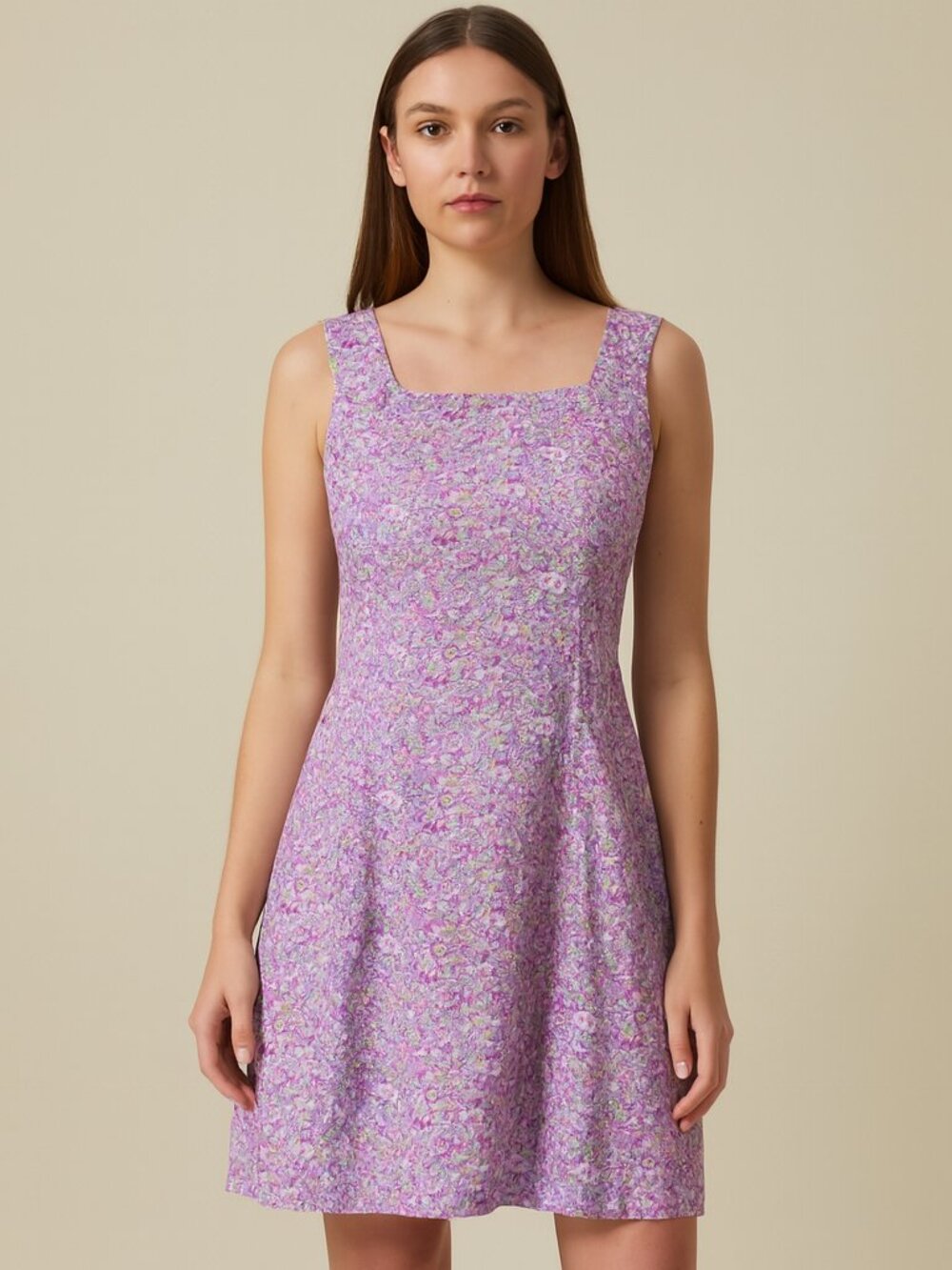 Lilly Pullitzer Floral Dress Size 4 Sleeveless Pink and Purple
